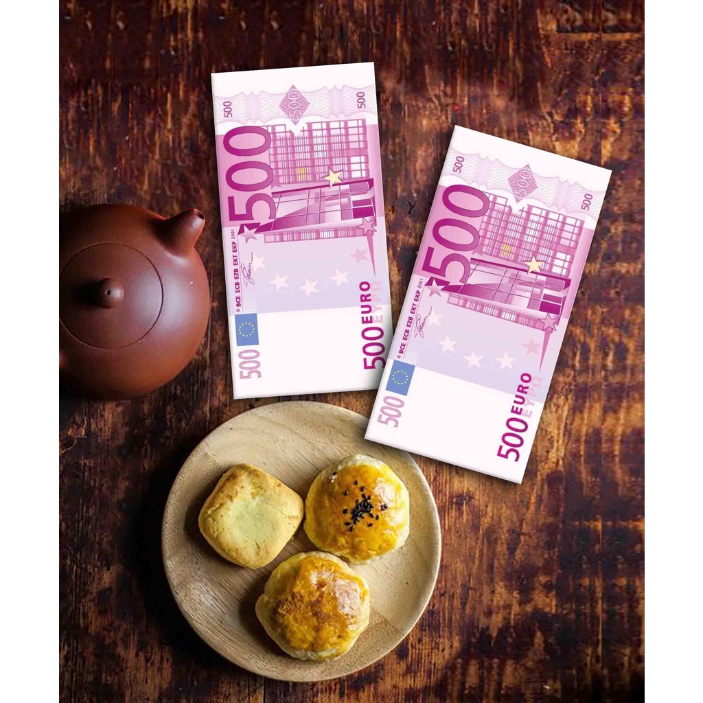 10 bao lì xì euro 100e/500e lì xì tết may mắn giá sỉ