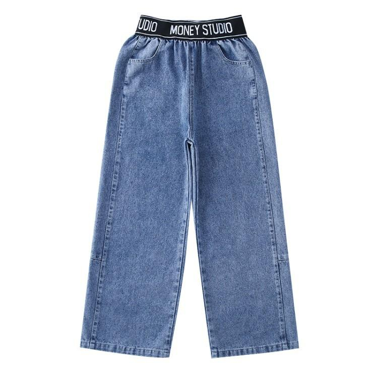 Hoàn tiền 15% - quần bò cho bé gái e9 size đại 14-45kg cạp quần thêu chữ cực xinh đi học đi chơi