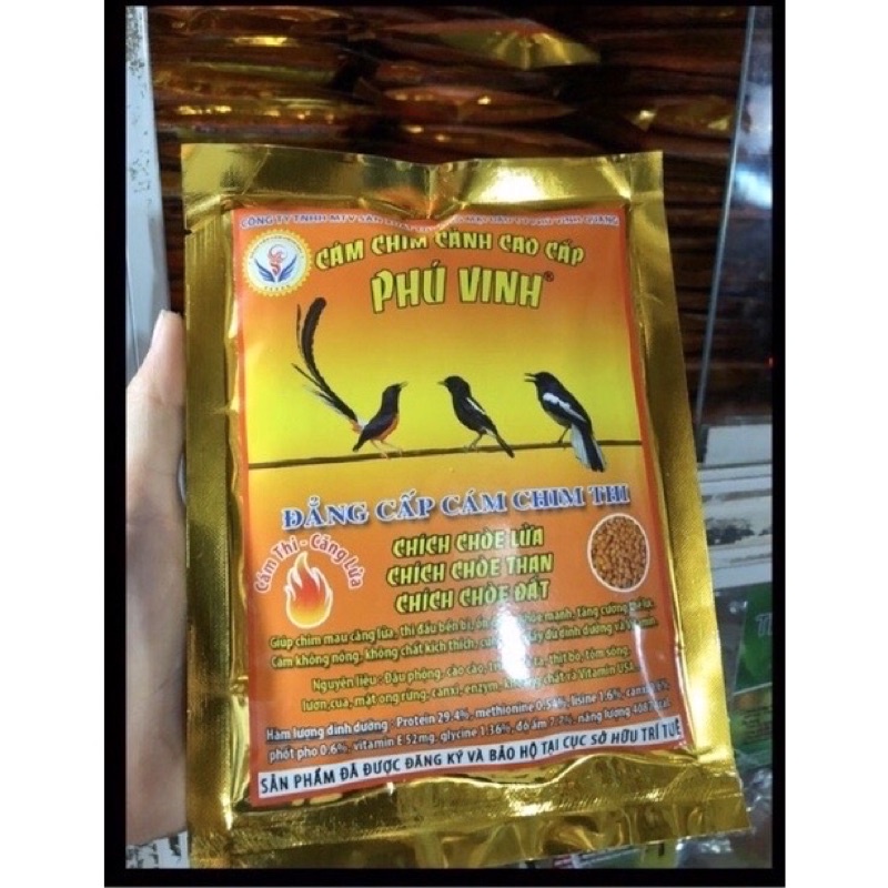 Cám phú vinh than lửa căng lửa 200gr - thức ăn chim cao cấp