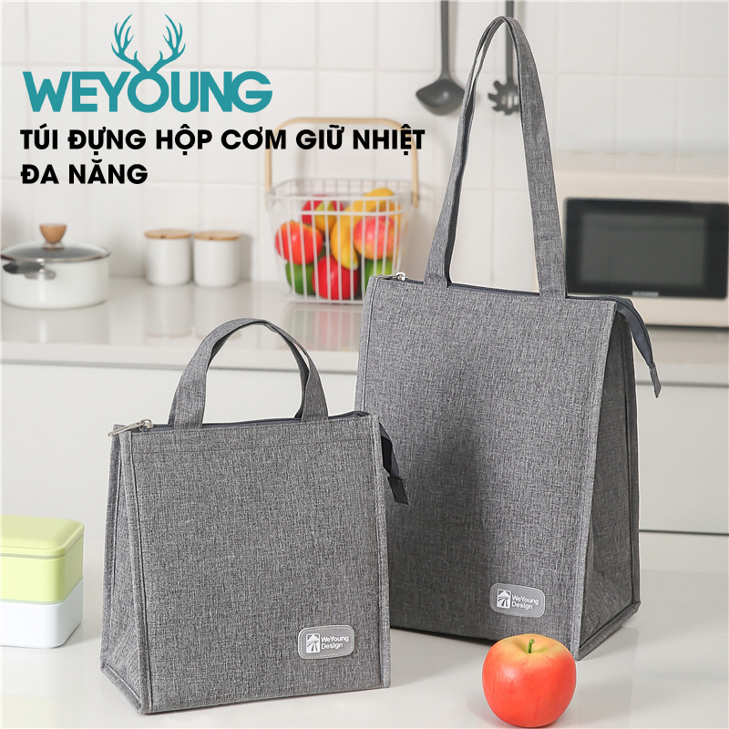 Túi đựng hộp cơm cao cấp. Túi giữ nhiệt đa năng nhiều lớp. Túi đựng đồ ăn trưa. Túi chống toả nhiệt, dày dặn, phong cách Hàn Quốc thời trang, hiện đại KORESTA27