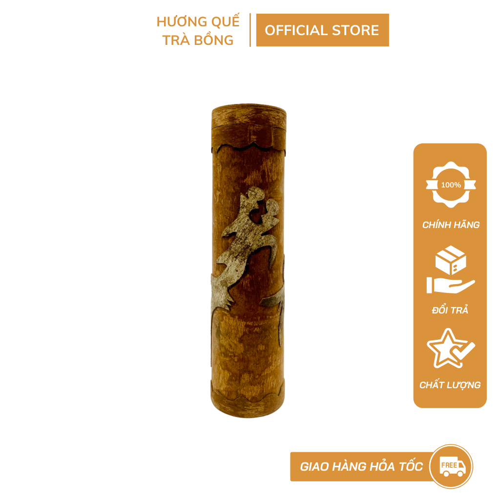 Ống Đựng Nhang Bằng Võ Quế (32cmx7cm)