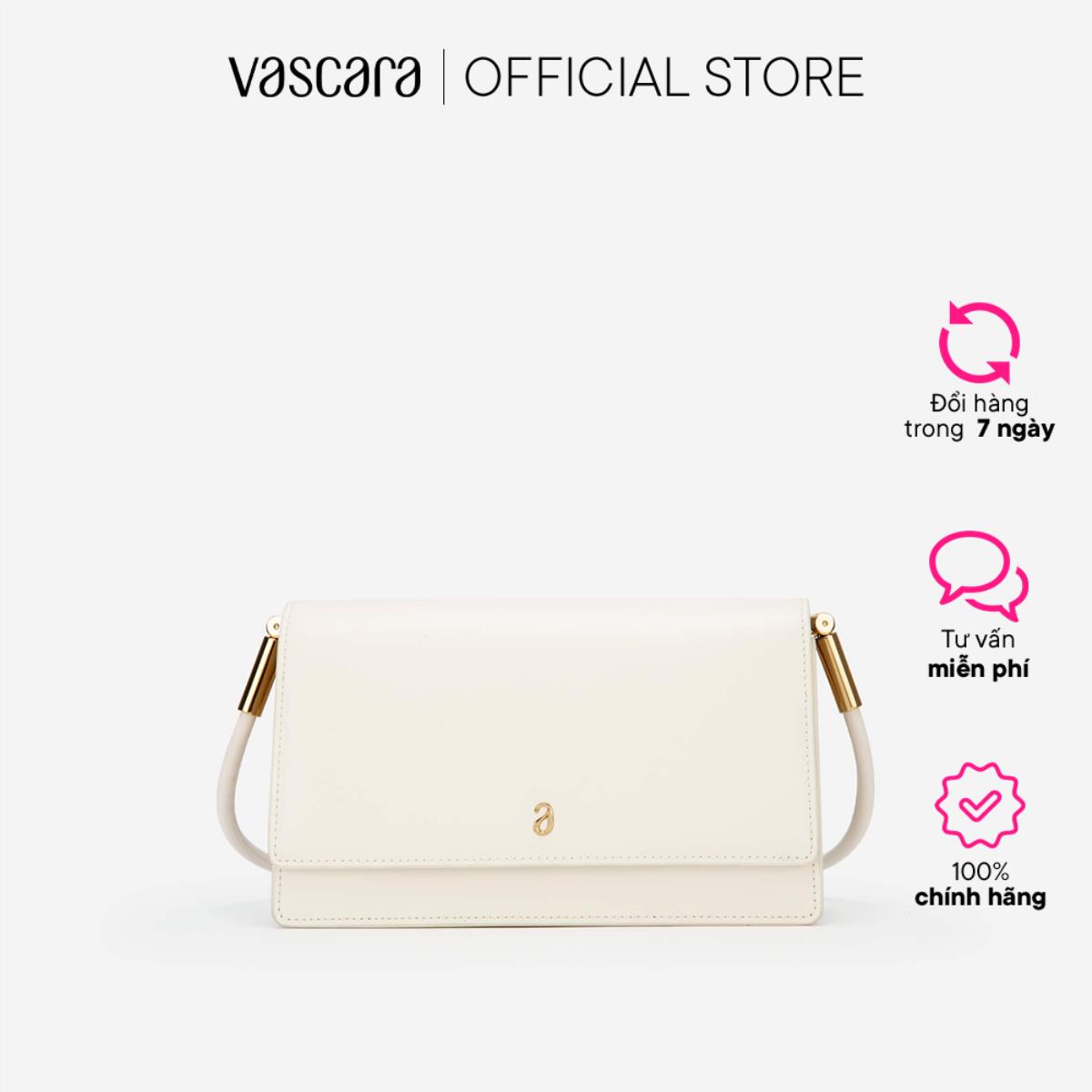 Vascara túi xách leather nhiều ngăn quai phối gold - sat 0291