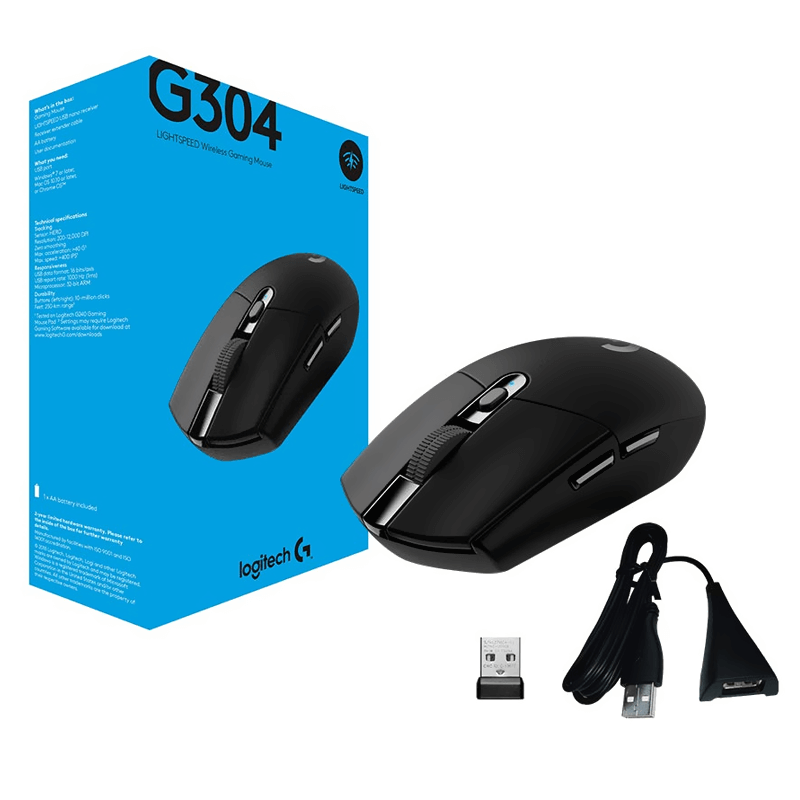 Chuột Logitech G304 Lightspeed Wireless giá rẻ- Chuột chơi game không dây - 12000 DPI 6 Phím sở hữu kiểu dáng nhỏ gọn được thiết kế siêu nhẹ, phù hợp với cả hai tay người dùng mang lại sự thoải mái, linh hoạt tối ưu..
