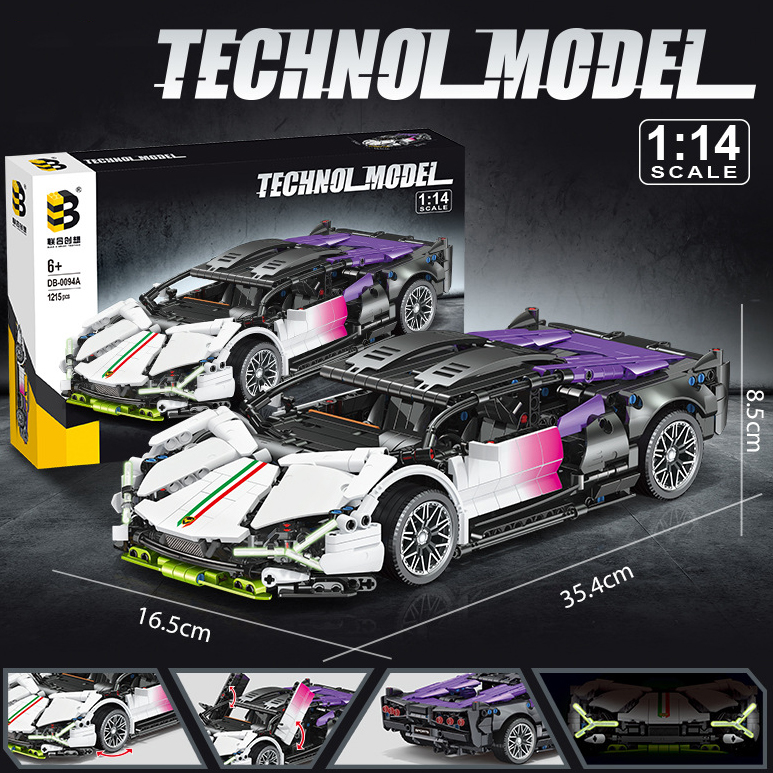 Mô hình siêu xe lambo - 1215 chi tiết - dài 36 cm - bộ lắp ghép mô hình xe oto, lắp ráp mô hình siêu xe ô tô thể thao