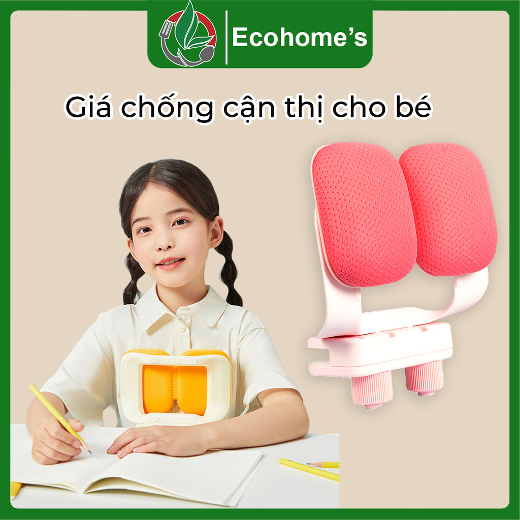 Giá chống cận thị cho bé Ecohome's, giá đỡ ngực chống gù lưng cong vẹo người tạo tư thế ngồi chuẩn cho bé ngồi học thiết kế đệm êm kẹp bàn chắc chắn tháo lắp dễ dàng