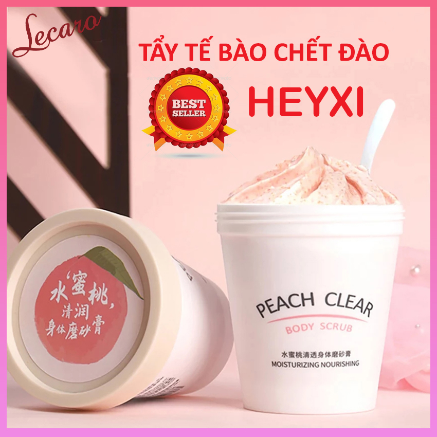 [HCM][TẶNG VOUCHER 10K] Tẩy Tế Bào Chết Đào HEYXI Kem Tẩy Da Chết Body Chiết Xuất Từ Trái Cây Làm Sáng Da Mịn Da Se Khít Lỗ Chân Lông Trắng Da LECARO