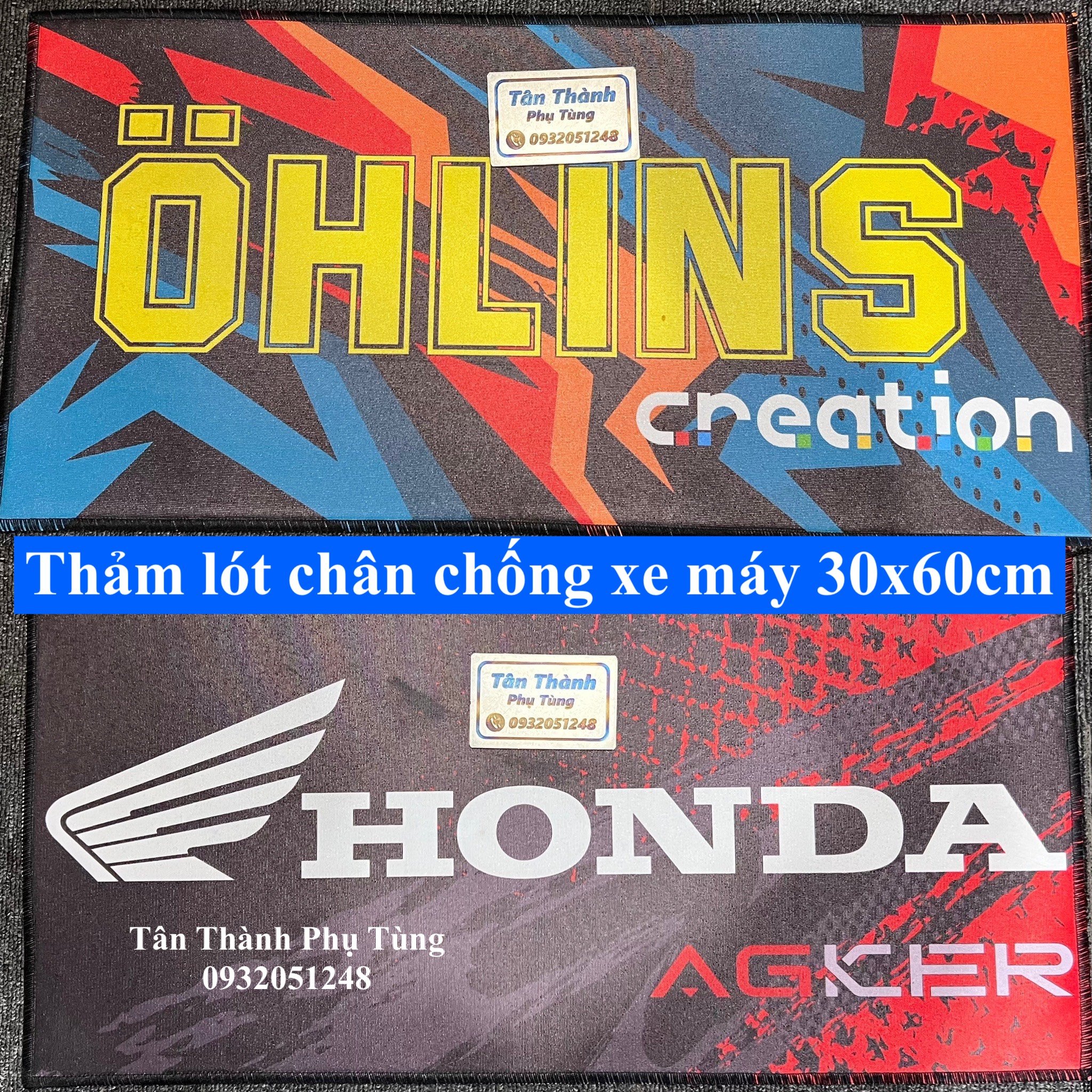 Thảm lót chân chống xe máy 30x60cm chống trầy