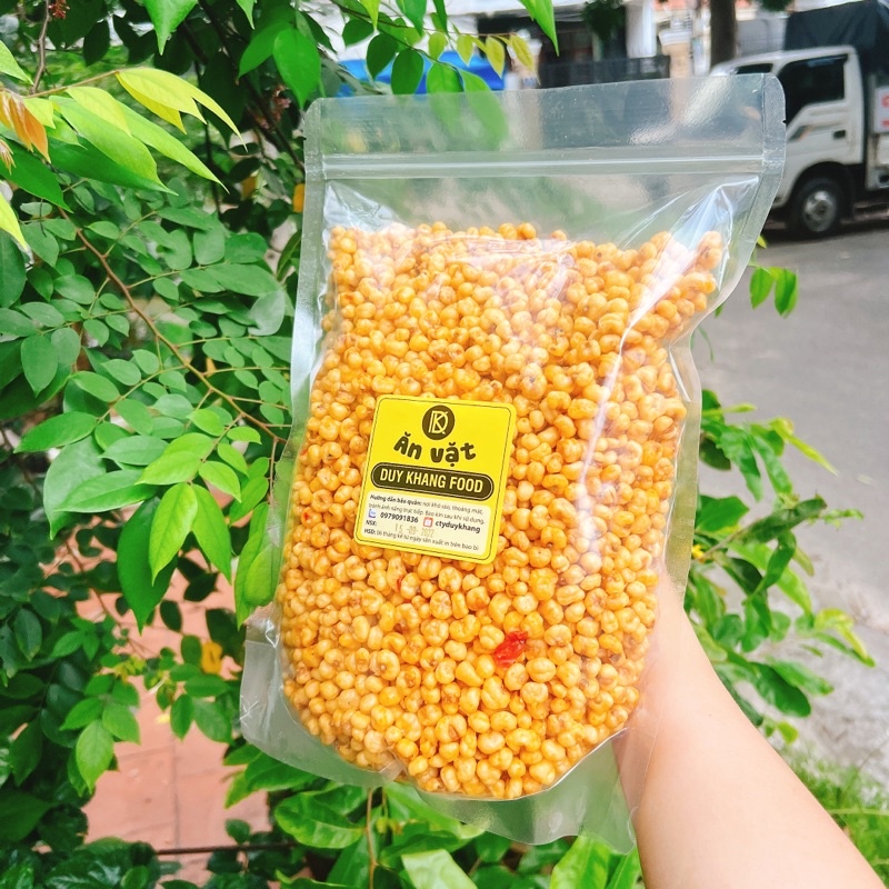 1kg bắp chiên giòn tẩm gia vị túi zip