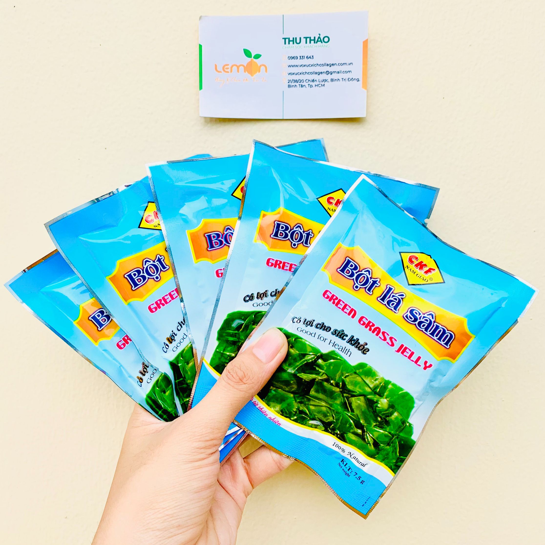 Bột lá sương sâm Nam Giao gói 7,5g - Lá sâm khô xay mịn (có kèm túi lọc) - Date mới