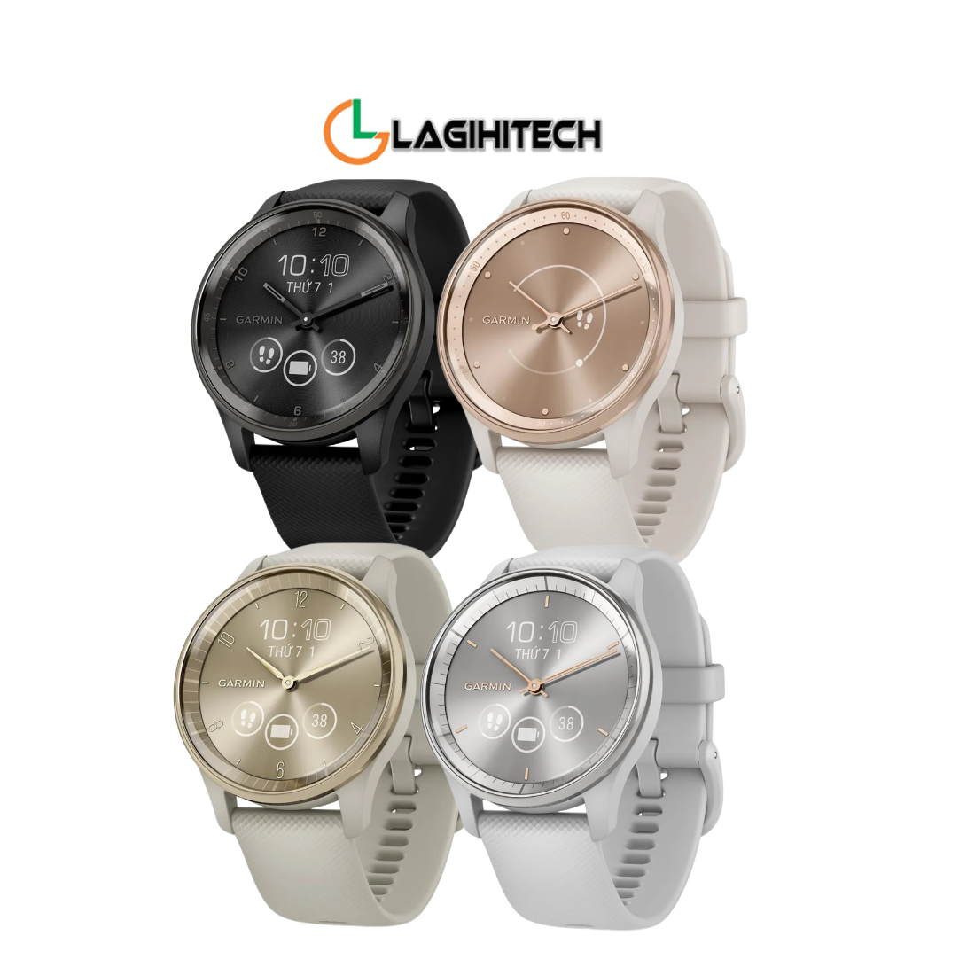 Đồng Hồ thông minh Garmin Vivomove Trend Bảo hành 1 năm - Hàng Chính Hãng FPT