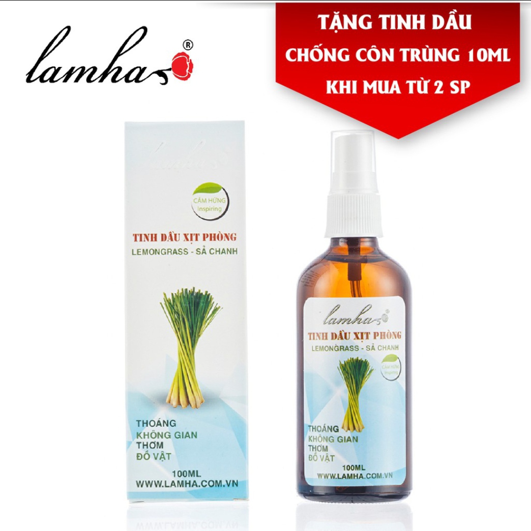 Xịt phòng tinh dầu Sả Chanh Lam Hà 100ml