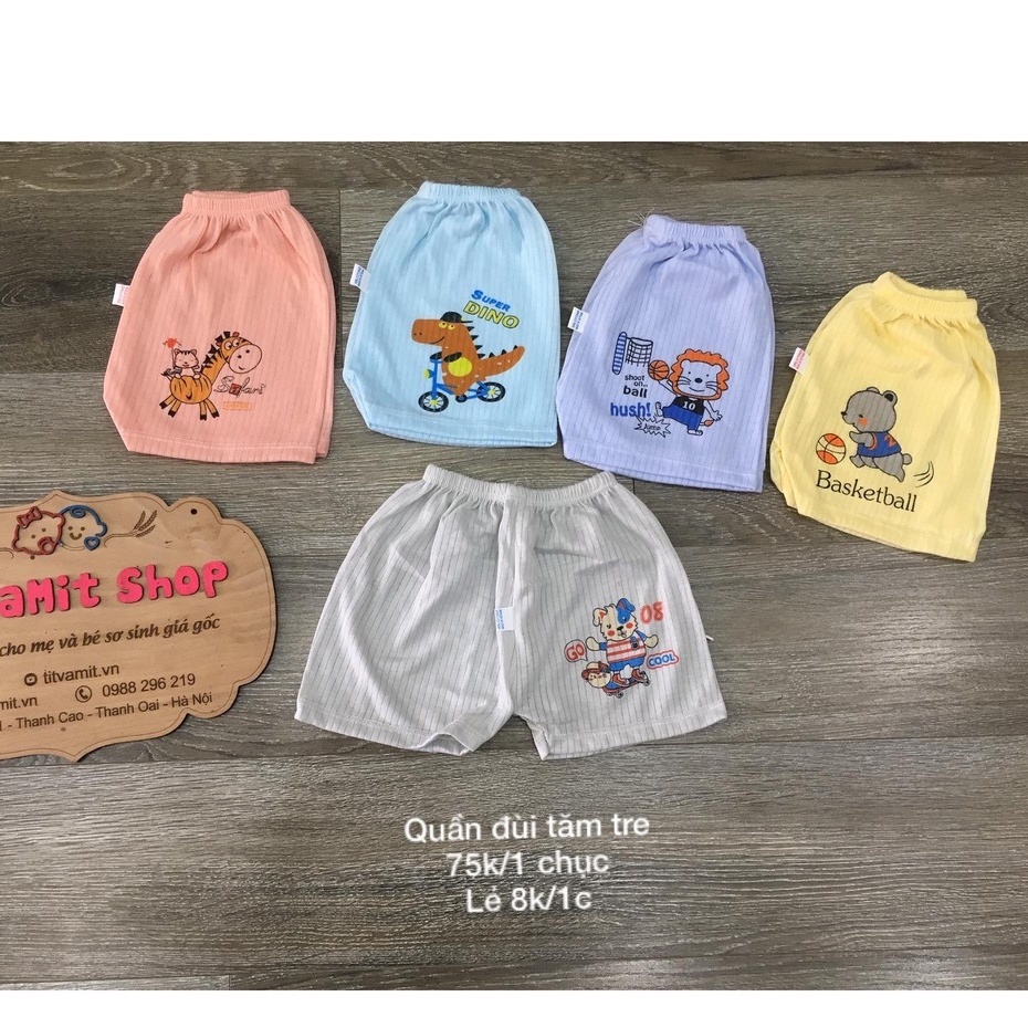 Quần đùi chục tăm tre, quần đùi cho bé trai, bé gái