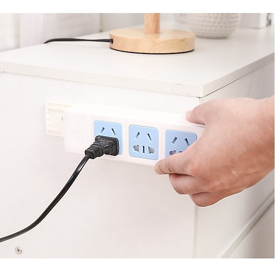 Giá đỡ ổ cắm điện thông minh treo tường, dụng cụ cố định vật dụng gia đình đa năng, tiện dụng