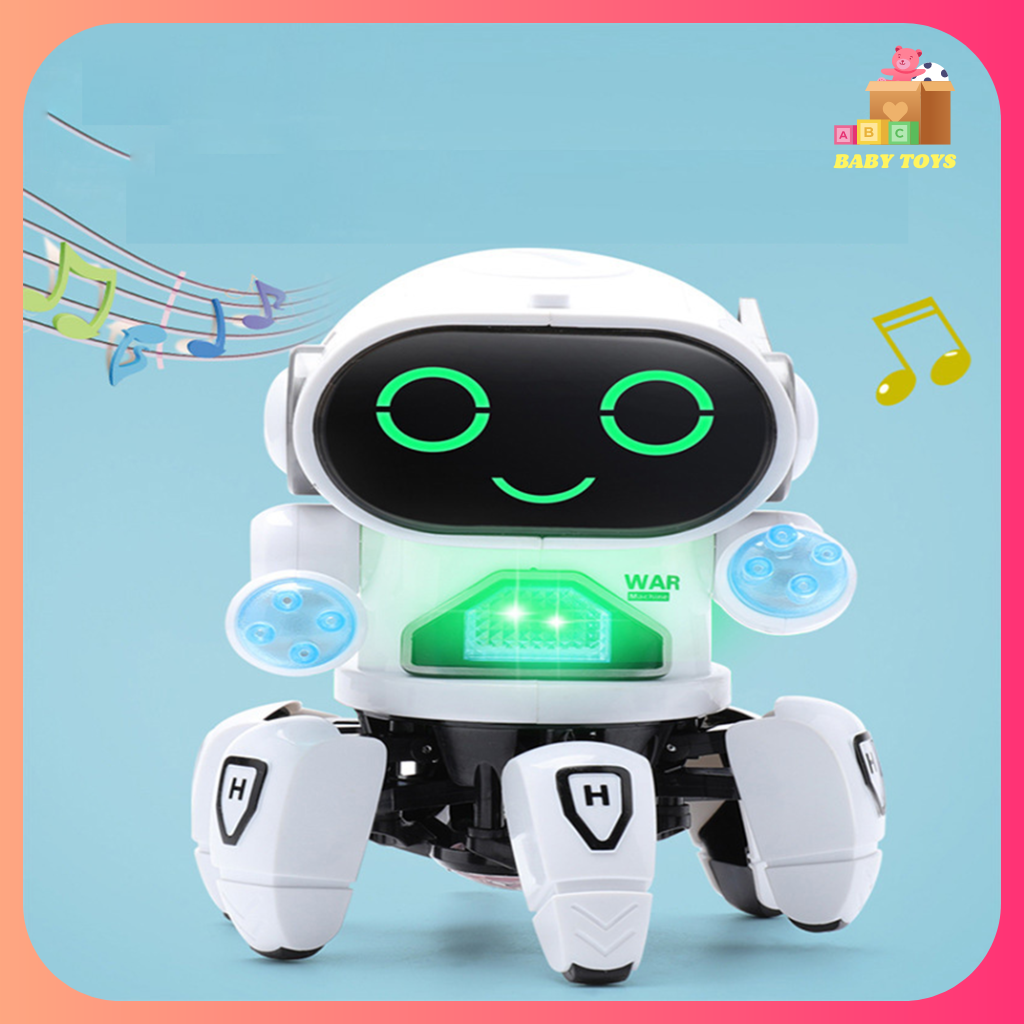 Robot đồ chơi cho bé, robot bạch tuộc đồ chơi nhảy theo nhạc