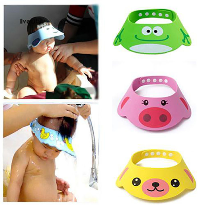 Mũ gội đầu tắm chắn nước hình thú đáng yêu cho bé - TE0026