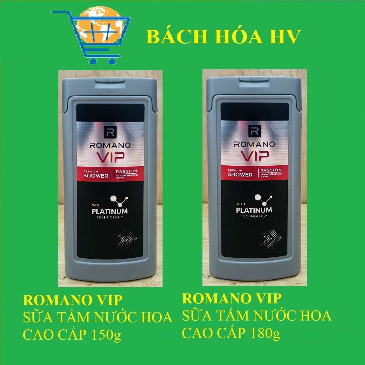 Romano vip sữa tắm nước hoa cao cấp 150g & 180g - bach hoa hv