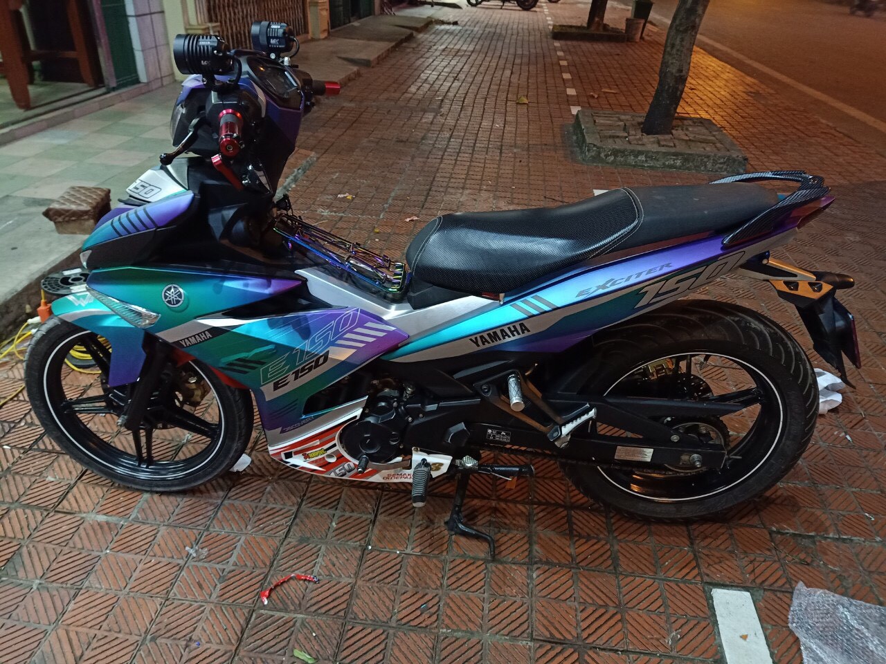 Tem trùm ex 150 xanh tím, tem exciter 150, team trùm exciter 150, tem xe exciter 150, team trùm ex 150, team xe exciter 150 xanh tím