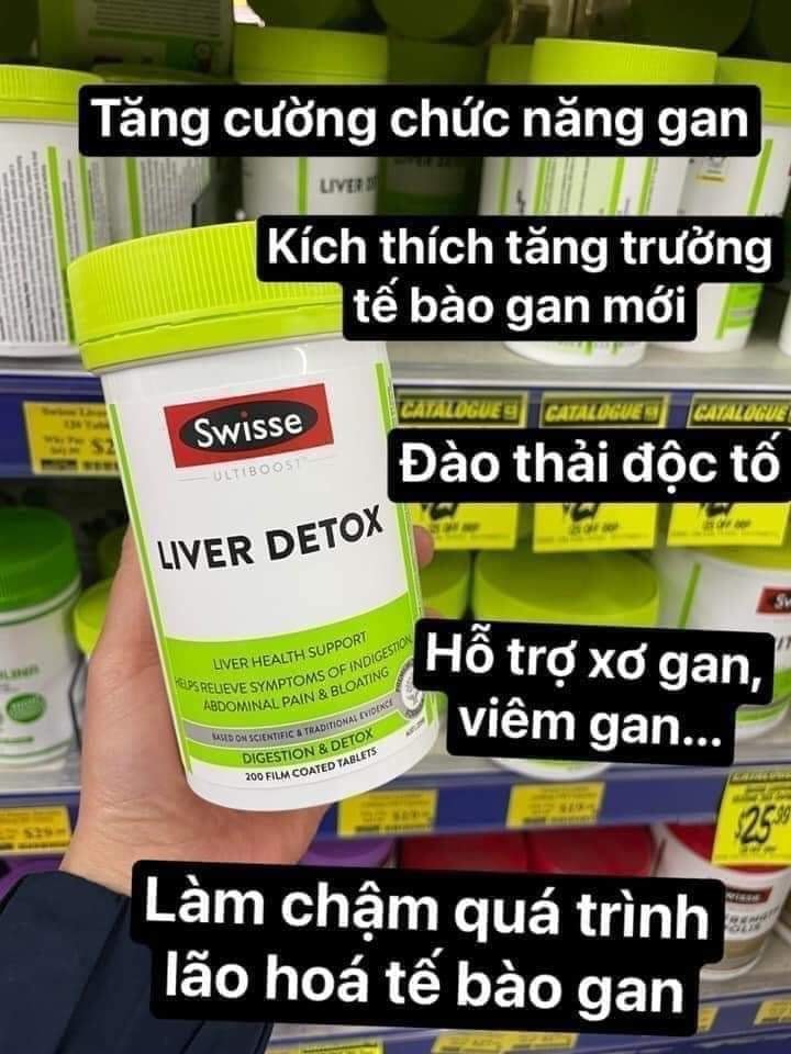 Thải độc thải độc gan - swisse liver detox 120 viên