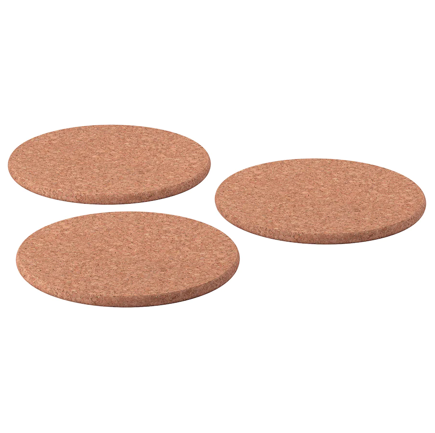 Bộ 3 lót nồi làm từ vỏ cây sồi cách nhiệt heat ikea