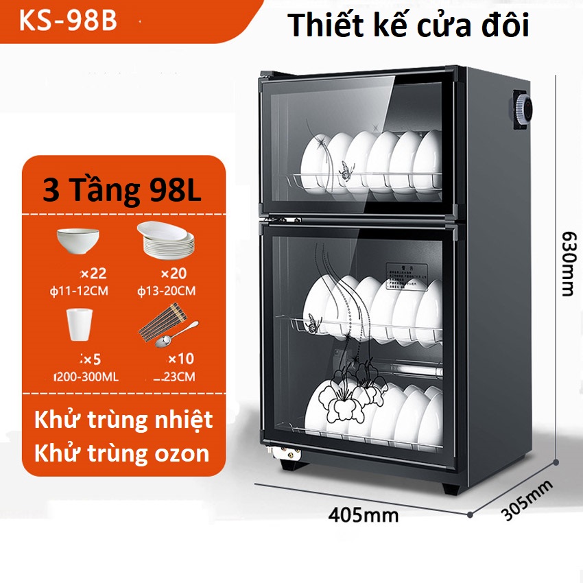 Tủ sấy bát đĩa gia đình công suất lớn dung tính 120L đến 280L - Máy sấy chén bát đĩa khử khuẩn thông minh