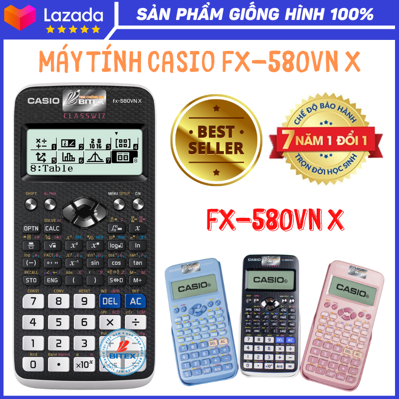 Máy tính casio fx-580vn x dành cho học sinh cấp 2, cấp 3. máy tính casio fx 580vn x màn hình lcd độ phân giải cao, nâng cấp chức năng giải toán tích hợp - máy tính học sinh casio, máy tính học sinh, casio fx-580vn x, casio fx 580vn x