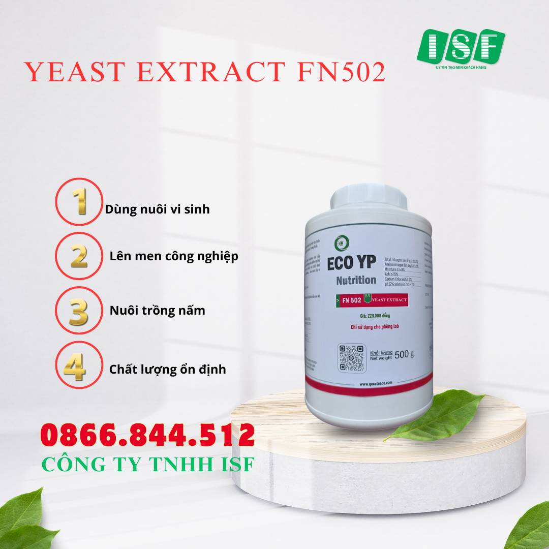 Yeast Extract FN502 500g/chai dùng nuôi vi sinh, trồng nấm,dùng cho thực phẩm
