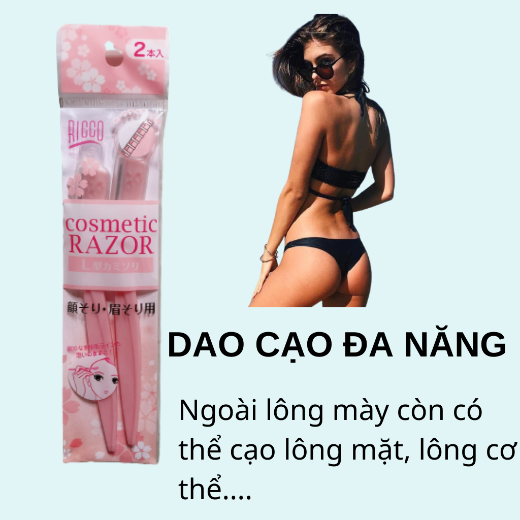 Set 3 cây tỉa chân mày | Lưỡi Nhật Bản | Lớp bảo vệ chống trầy xước da | Dao cạo tỉa lông làm đẹp