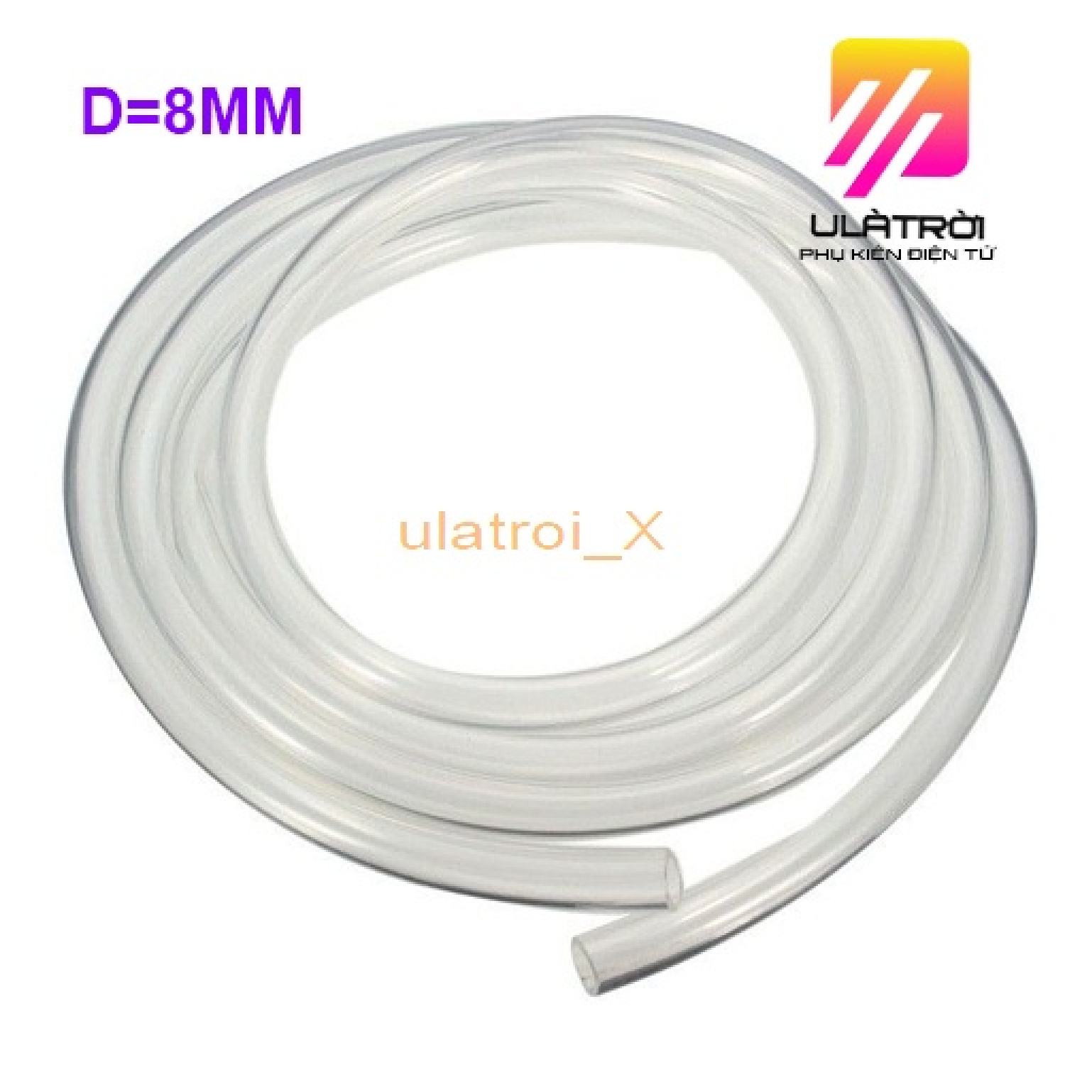 Ống nước 8mm trong suốt cho máy bơm tạo áp mini 12V