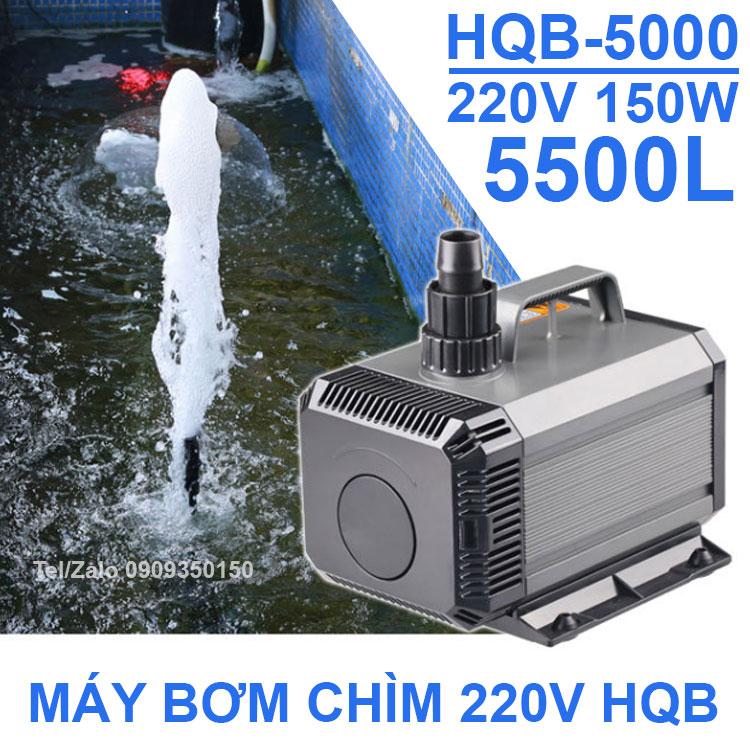 Bơm chìm hồ cá hòn non bộ thuỷ canh SUNSUN HQB-5000 5500L