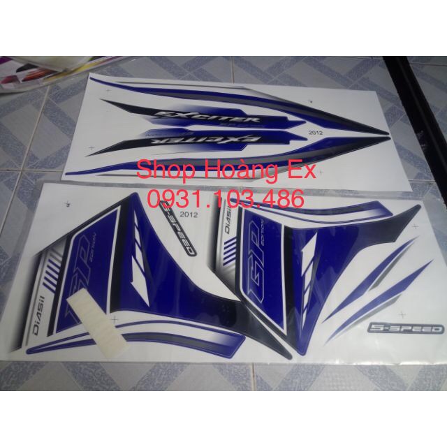 Tem exciter 135 xanh gp đời 2014