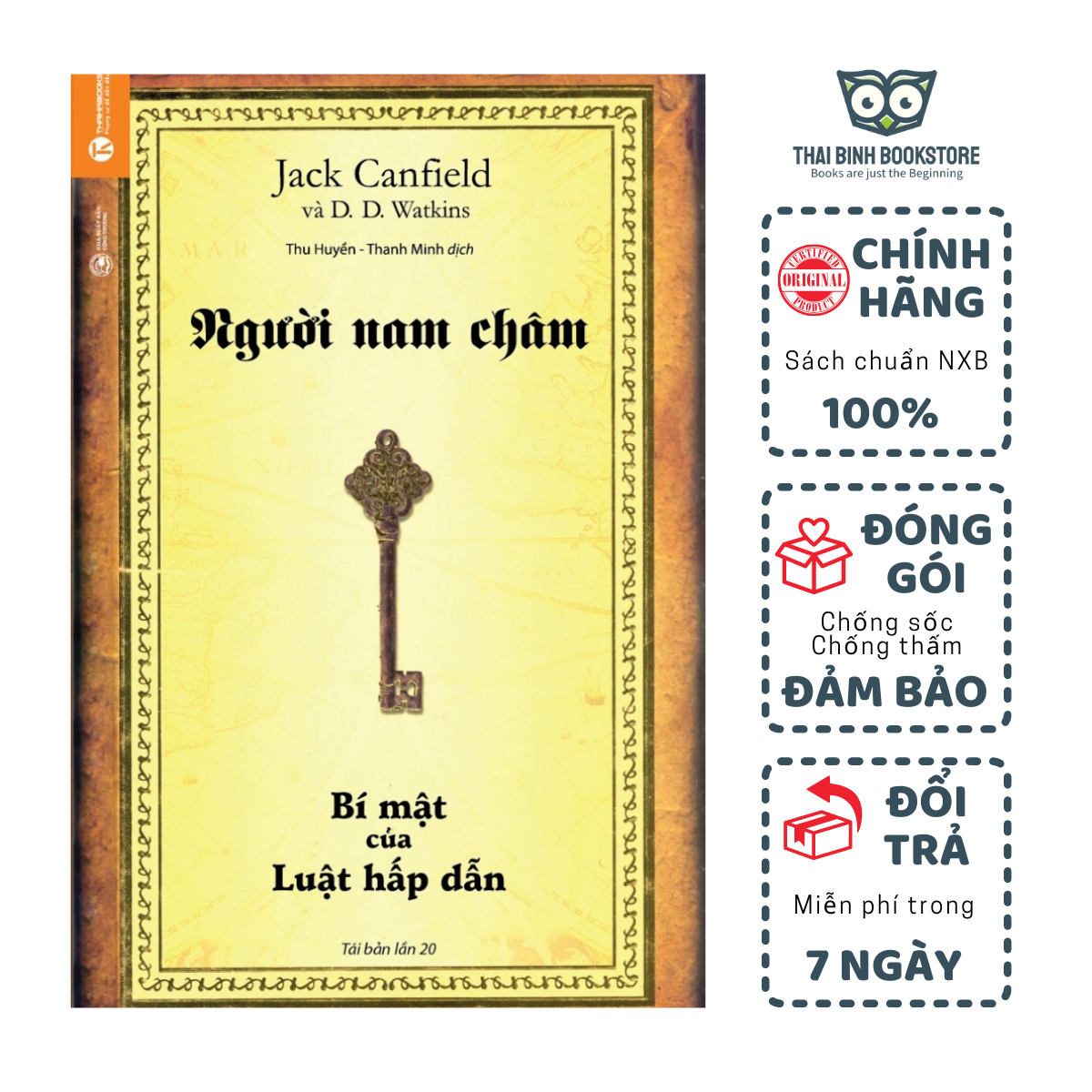 Sách - Người Nam Châm – Bí Mật Của Luật Hấp Dẫn - Jack Canfield, DD Watkins - Thái Bình Bookstore