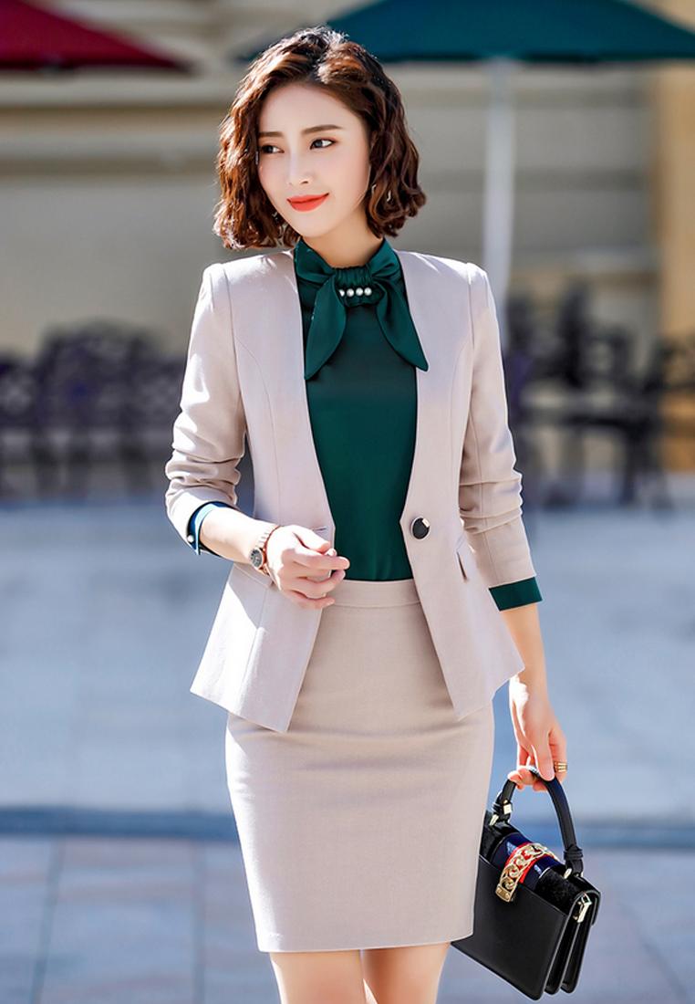 Áo vest nữ titishop xám 1 nút cài acc201
