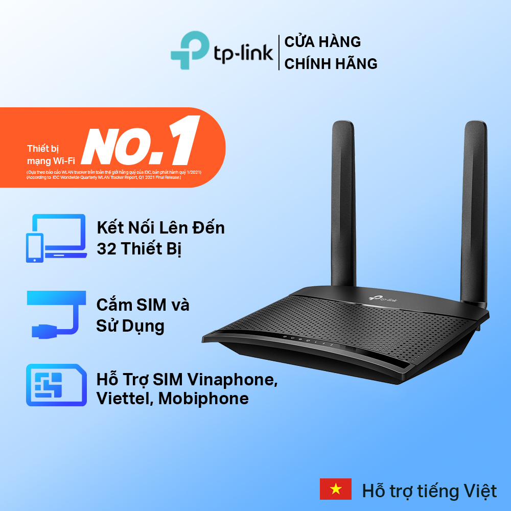 Bộ phát wifi di động tp-link tl-mr100 4g lte chuẩn n 300mbps