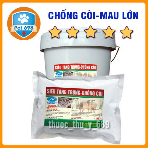 1kg Siêu tăng trọng chống còi, vỗ béo vật nuôi, gia súc gia cầm PET-698