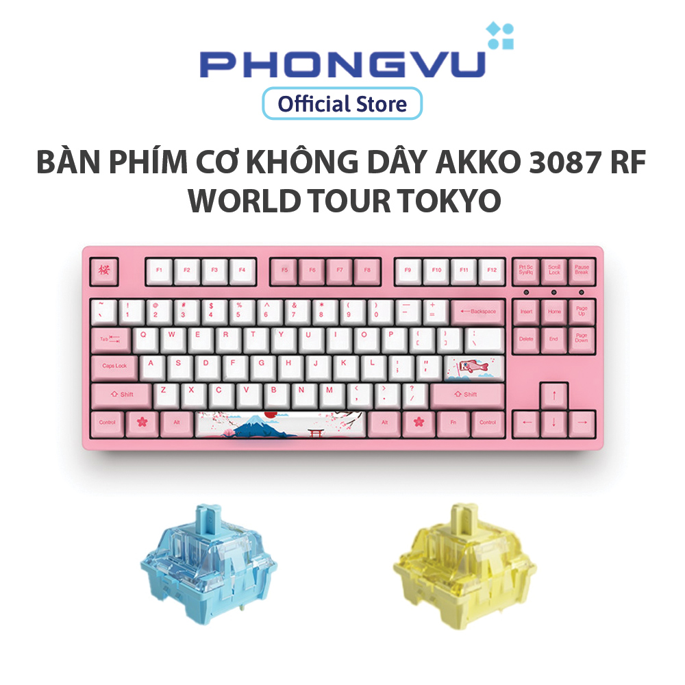 Bàn phím cơ không dây AKKO 3087 RF World Tour Tokyo - Bảo hành 12 tháng