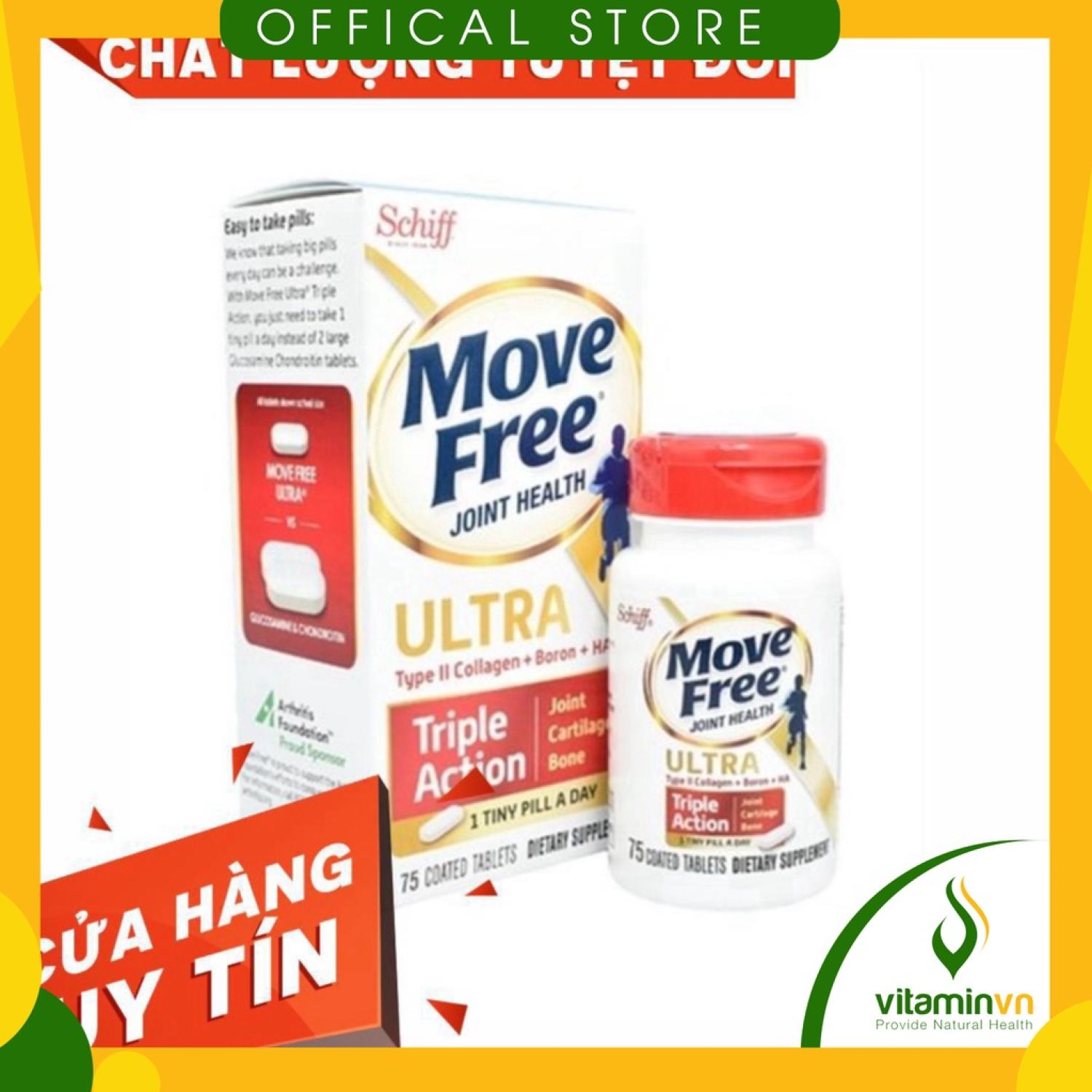 Viên Uống Bổ Xương Khớp Schiff Move Free Ultra Triple Action Mỹ