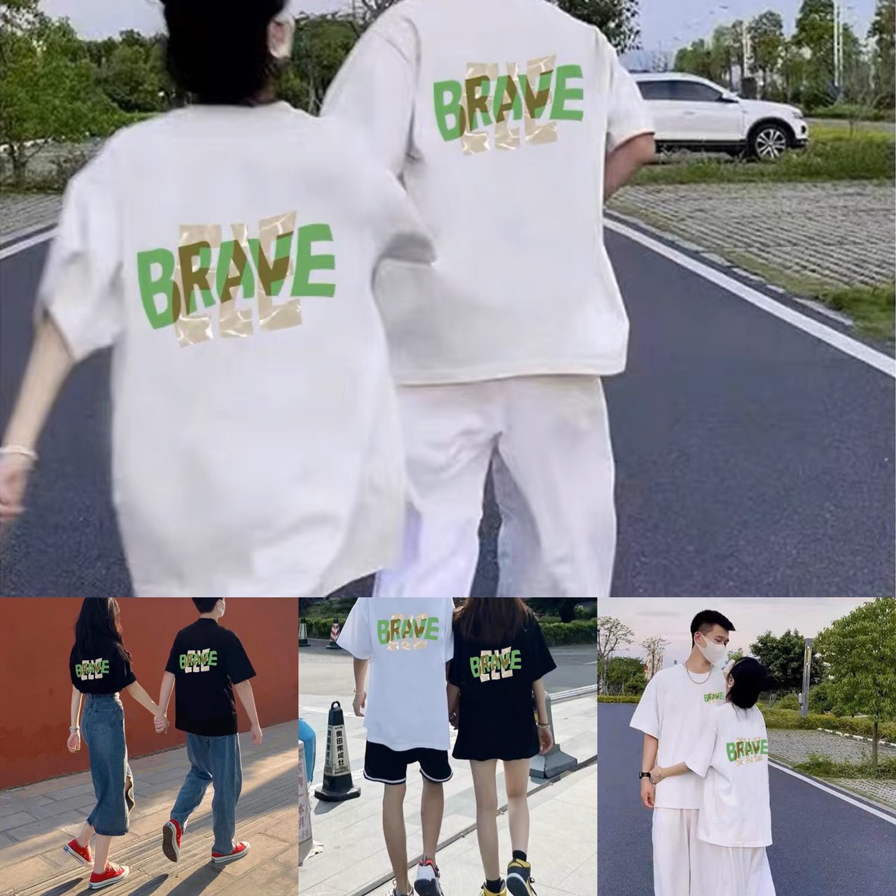 Áo thun đôi nam nữ brave, áo thun nam nữ hothit