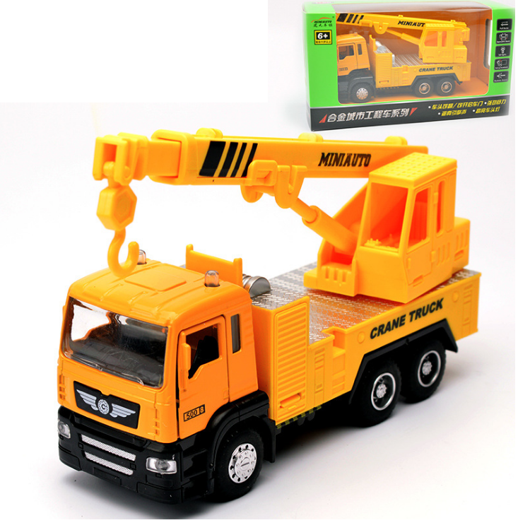 Xe cẩu móc  bằng hợp kim nhựa tỉ lệ 1:50 xe mở được cửa có đèn và âm thanh