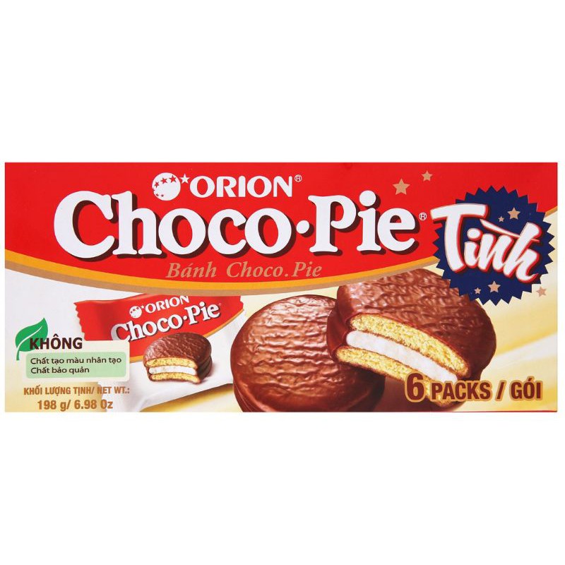 Bánh choco pie orion hộp 6 cái 198g