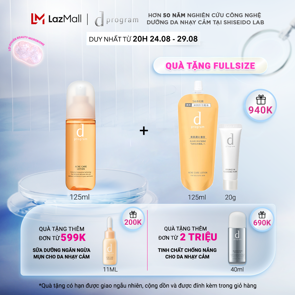 Nước cân bằng cho da mụn Dprogram Acne care Lotion 125ml