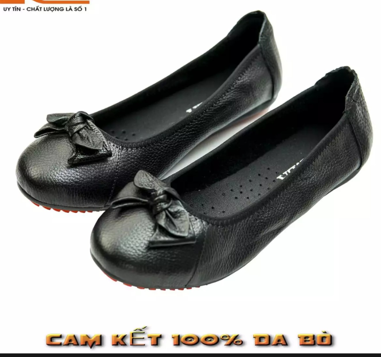 Giay bệt chun nữ da bò mềm dáng xinh ôm chân