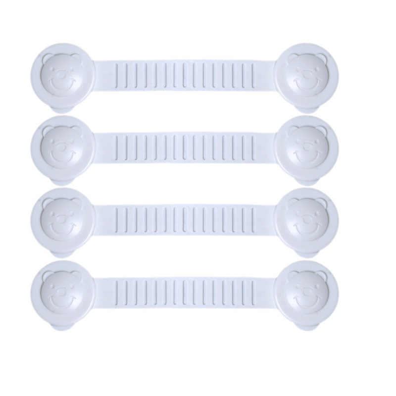 [HCM]Combo 4 Dây Khóa tủ lạnh chốt an toàn tủ lạnh ngăn kéo tủ đồ. Khóa cửa tủ an toàn cho bé. Chất liệu nhựa cao cấp.