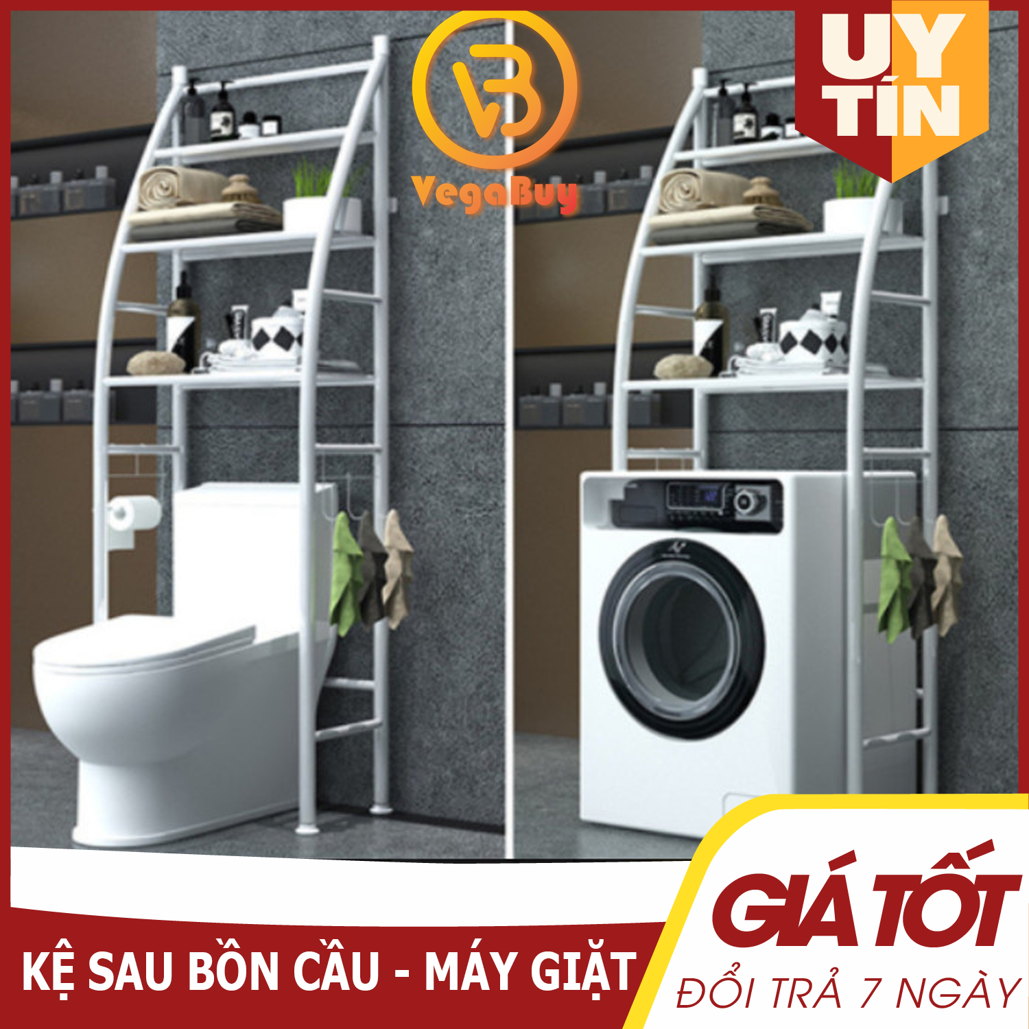 [HÀNG MỚI VỀ] Kệ để sau máy giặt - Kệ để sau bồn cầu - 3 tầng Inox - Kệ sau toilet - Kệ để đồ đa năng 3 tầng - kệ inox 3 tầng xếp gọn (Màu ngẫu nhiên)