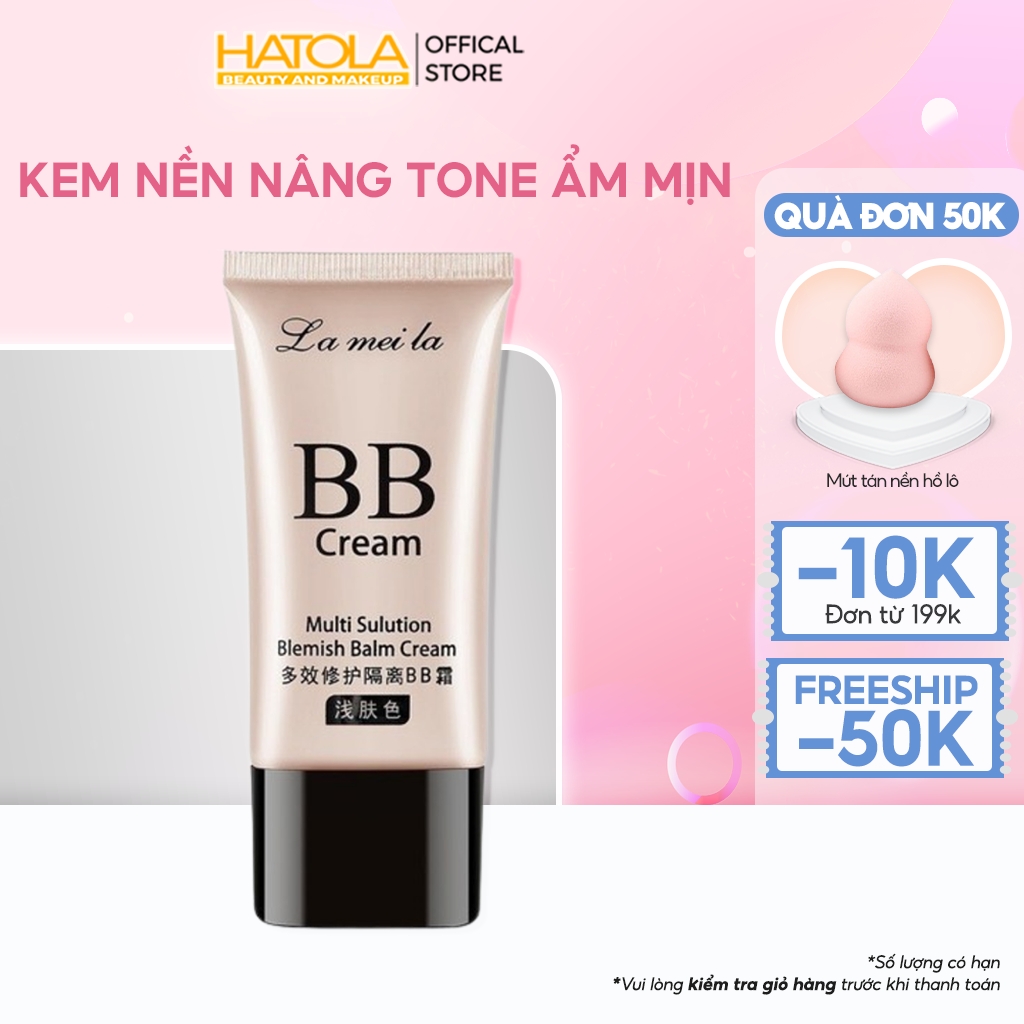Kem nền BB che khuyết điểm dưỡng ẩm Cream Moisturing Lameila tone tự nhiên phù hợp dành cho mọi loại da KN-LML Ht Kn1