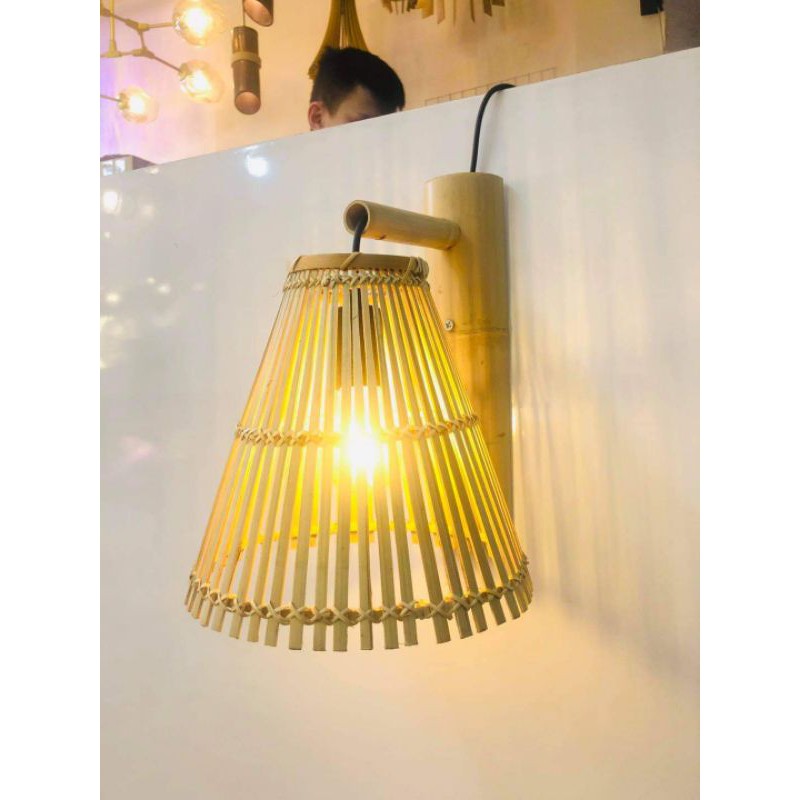 Đèn mây tre gắn tường đèn tre đèn lồng tre gắn bột-lh 0978945425
