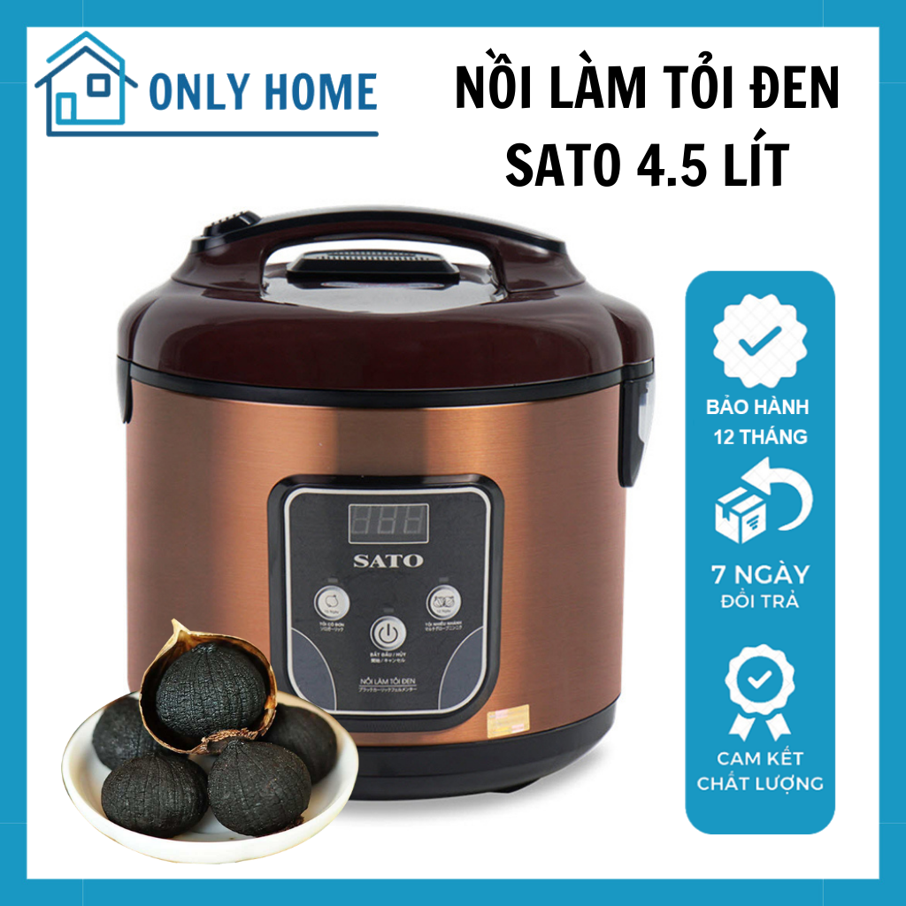 Nồi làm tỏi đen sato 18td052 4,5 lít, máy làm tỏi đen công nghệ nhật bản - hàng chính hãng bảo hành 12 tháng