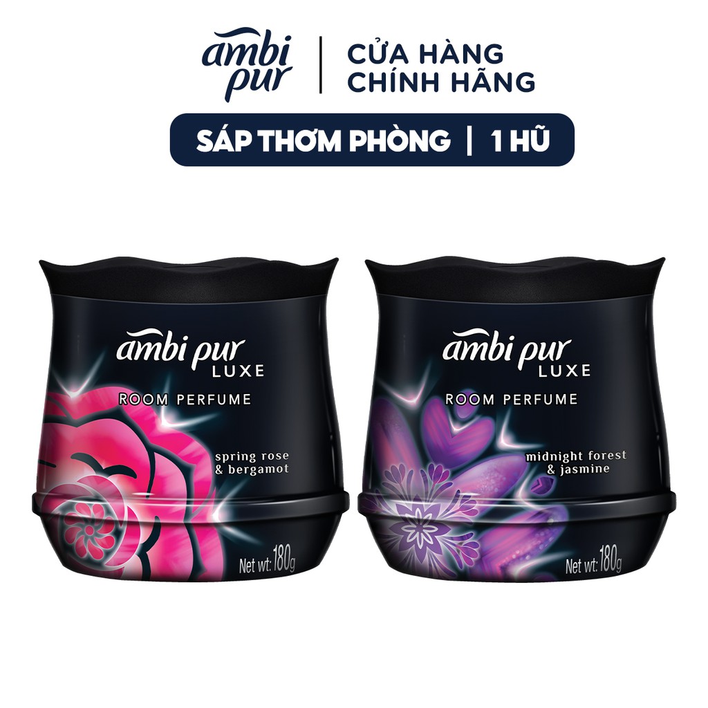 Sáp thơm Ambi Pur Luxe 180G hương rừng đêm/hương hoa hồng mùa xuân