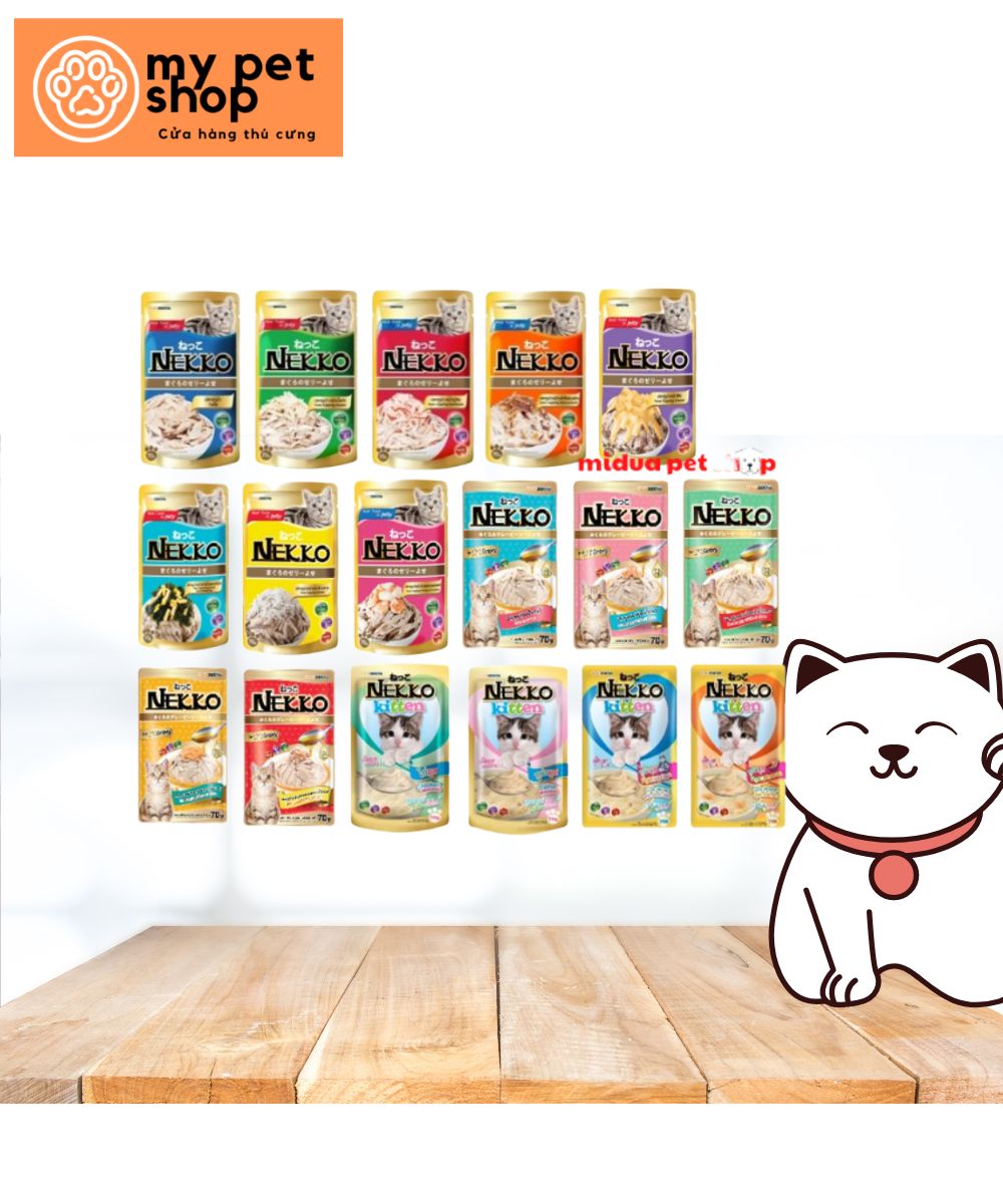 Combo 48 pate nekko cho mèo mix vị 70g/gói