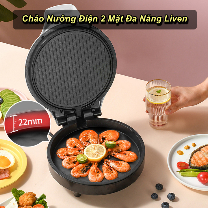 [HCM] - Chảo Điện Đa Năng Liven LR-J2301A – Lựa Chọn Hoàn Hảo Cho Gia Đình 1-3 Người - EuroHome