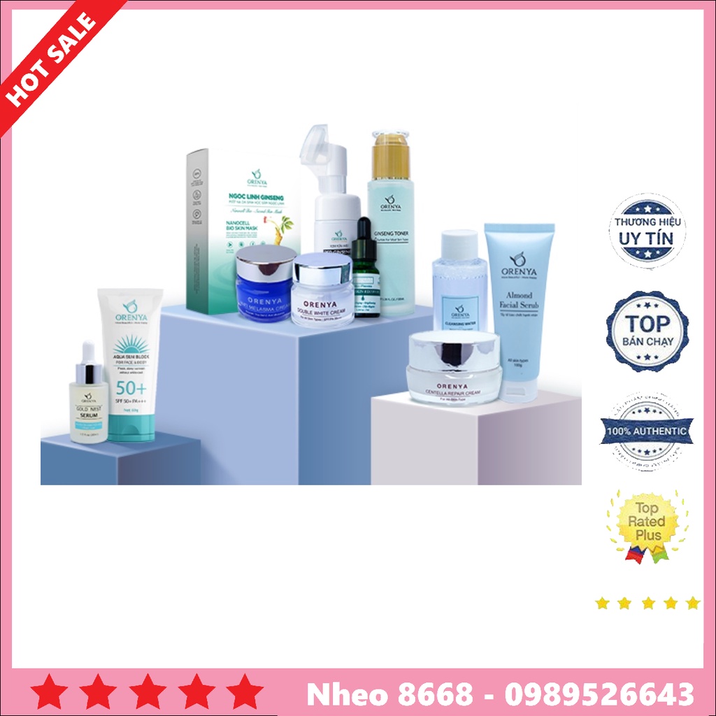Bộ Sản Phẩm Chăm Sóc Da Mờ m Tàn Nhang Full Set Dùng Cho Ngày Đêm ORENYA